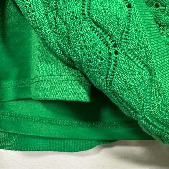 NWT $148 Eliza J Sleeveless Crochet Shift Dress Kelly Green Size Medium summer - Picture 8 of 13